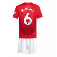 Dres Manchester United Lisandro Martinez #6 Domáci pre deti 2024-25 Krátky Rukáv (+ trenírky)